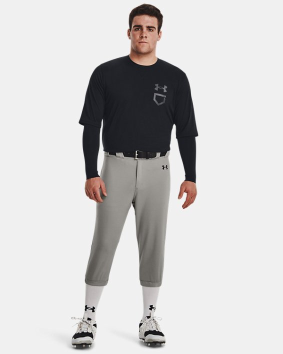 Men's UA Vanish Piped Knicker Baseball Pants, Gray, pdpMainDesktop image number 2